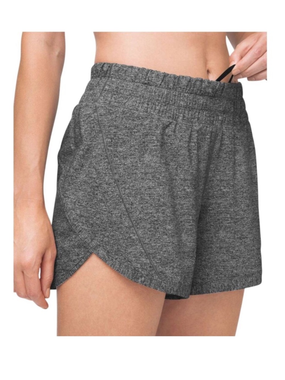 Lululemon Track That Short *5" Heather Lux Multi Black size 8